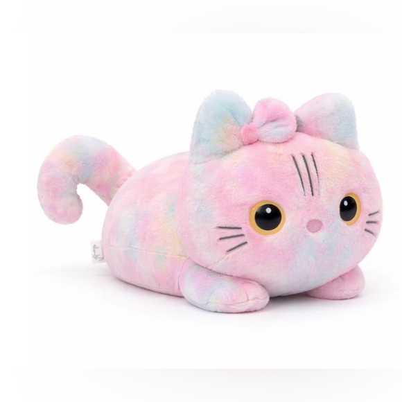 hoppenly Other - Large Hoppenly Big Eye Cat Pastel Plush Toy- Like New